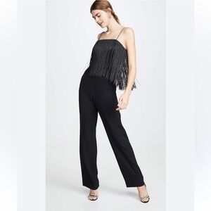NEW Club Monaco Black Fringe Jumpsuit NWT